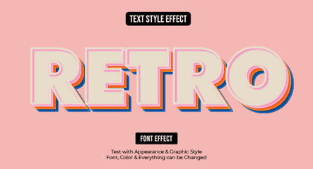 Vintage Editable Text effect Premium Vector
