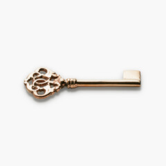 antique key isolated on white