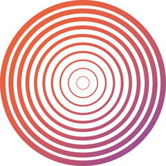 Abstract color halftone circle logo illustration in trendy and minimal style