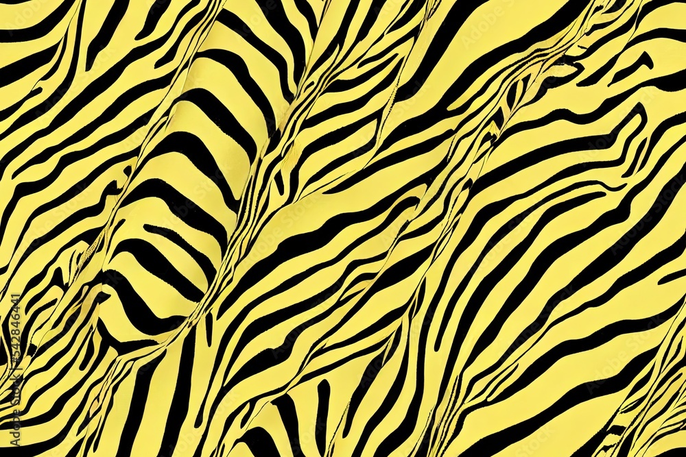 Poster colorful zebra pattern design. luminous fabric pattern.