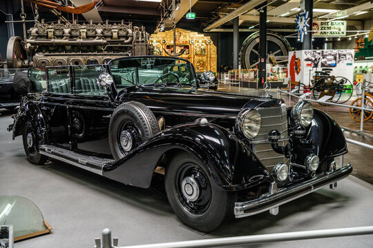 SINSHEIM, GERMANY - MAI 2022: black Mercedes 770 K cabrio 1938