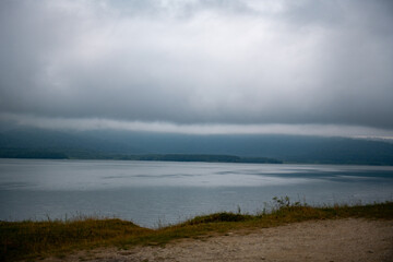 beautiful view of the Shaor reservoir in summer