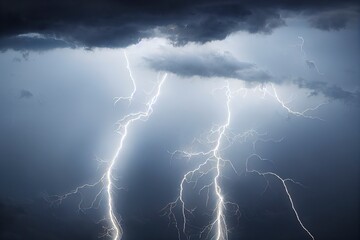 Fototapeta na wymiar Sky and clouds with lightning. 