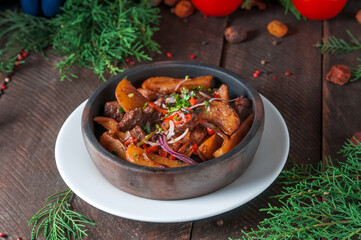 stew with vegetables and herbs