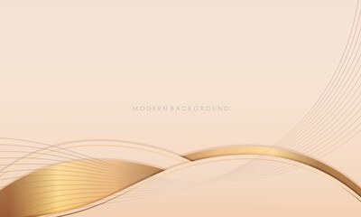 Modern abstract white and golden luxury background