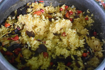 Nasi Liwet is an Indonesian food that is often eaten together