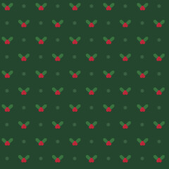 The green background and pattern in the Christmas mood
