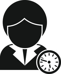 Manager time work icon simple vector. Project control. Task school