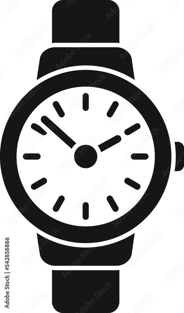 Poster watch icon simple vector. work project. task school