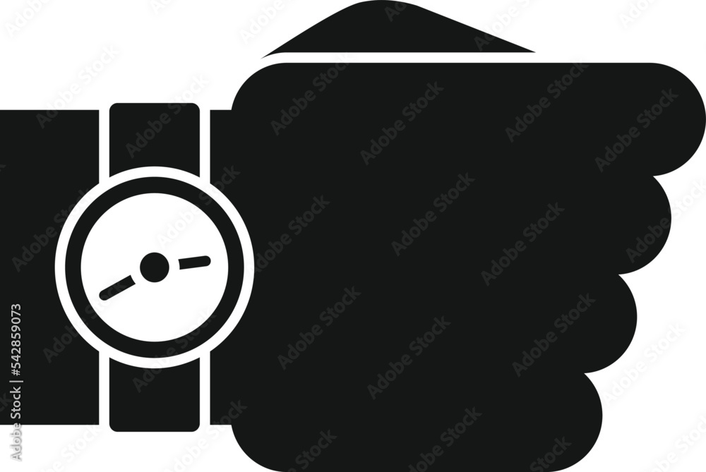 Poster Wristwatch icon simple vector. Work project. Task control