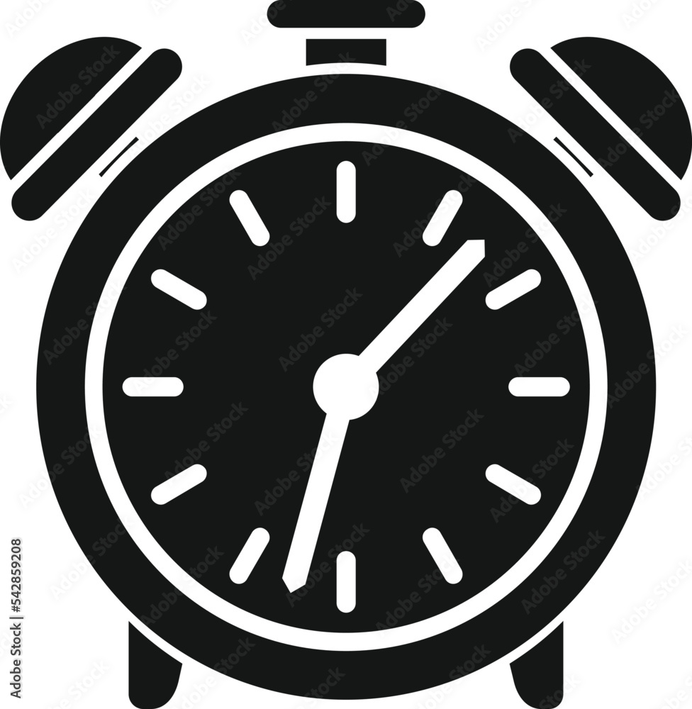 Poster alarm clock icon simple vector. work control. task school