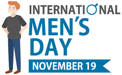 International mens day for poster or banner design