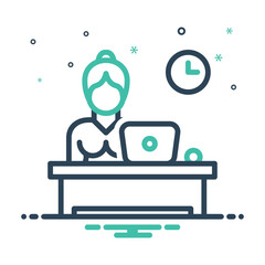 Mix icon for secretary