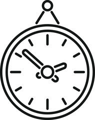 Wall clock icon outline vector. Business time. Work control