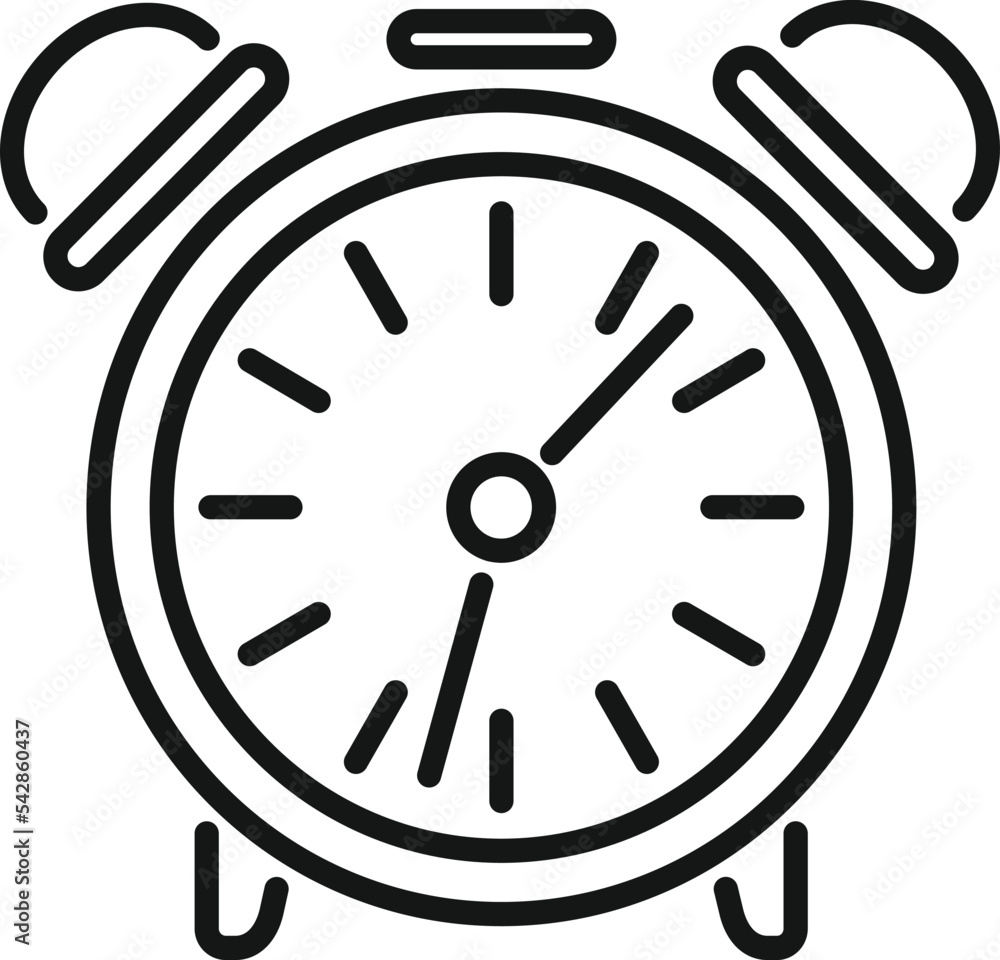 Poster alarm clock icon outline vector. work control. task school