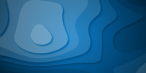 Abstract blue papercut out background texture design. For web, wall paper, brochure and other pattern designs. green abstract multi-layer 3d seamless background.