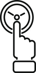 Touch time control icon outline vector. Work task. Timer watch