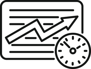 Work flow time icon outline vector. Control task. Team go