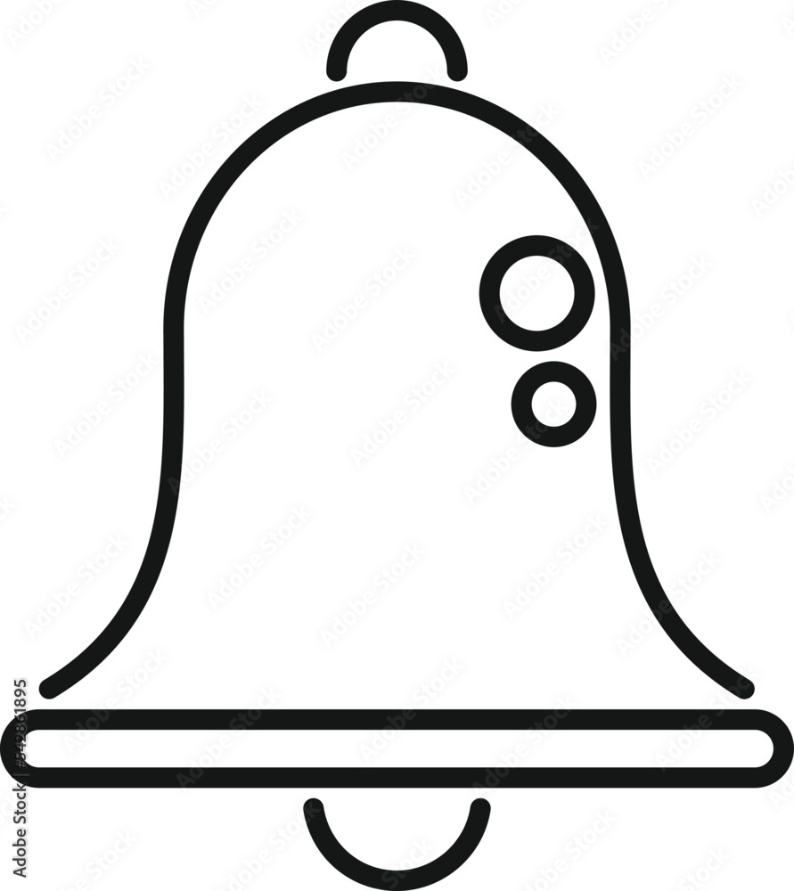 Poster bell notification icon outline vector. work project. task control