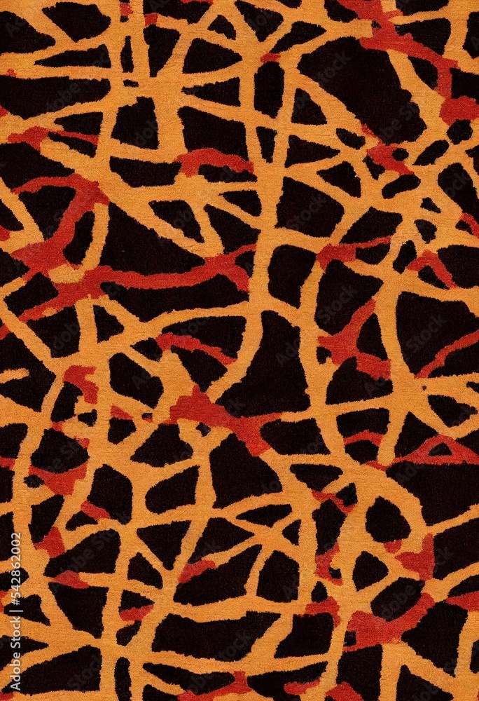 Aufkleber artistic abstract patterned modern rug boho pattern dyed print pattern design. old persian carpet te
