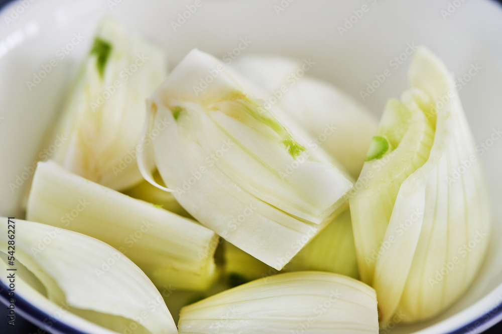 Canvas Prints Onion sliced in bowl, ready for cooking