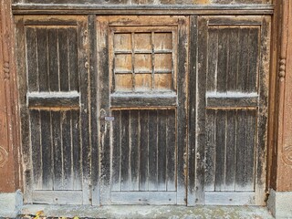 Old wooden door from a farmhouse