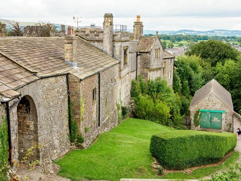 Clitheroe market town in Lancashire UK