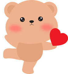 cute valentine bear.