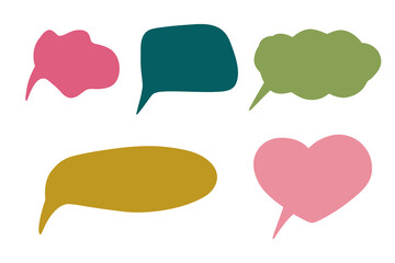 Comic Speech bubble. Comic cloud with text. Color Speech bubble. Stock vector illustration on a white background.