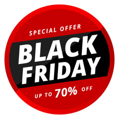 Promotional black friday sale design.