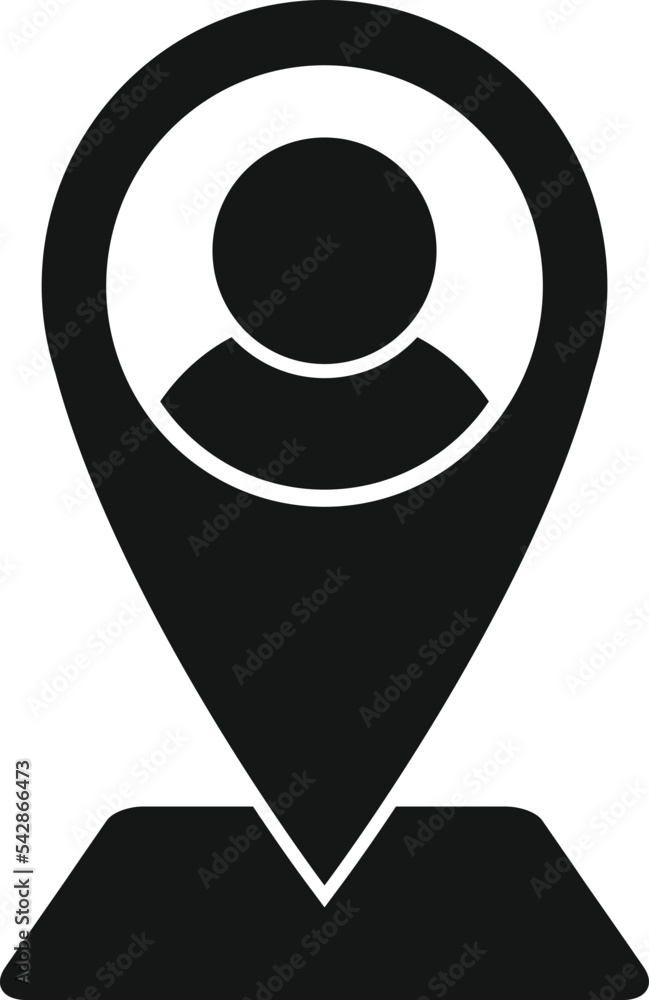 Poster support location icon simple vector. office service. customer help