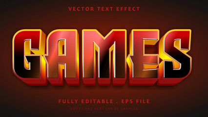 3d Gradient Word Games Editable Text Effect Design