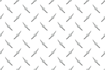 Stainless steel diamondplate industry realistic seamless pattern. Iron grate texture. Metal pressed industrial floor or wall. Aluminum non slip heavy plate. Vector abstract illustration.