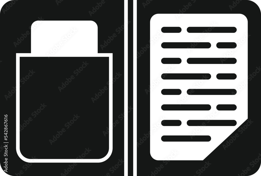 Poster personal notebook icon simple vector. office service. client call