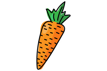A hand drawn cute carrot. Good element for any project.