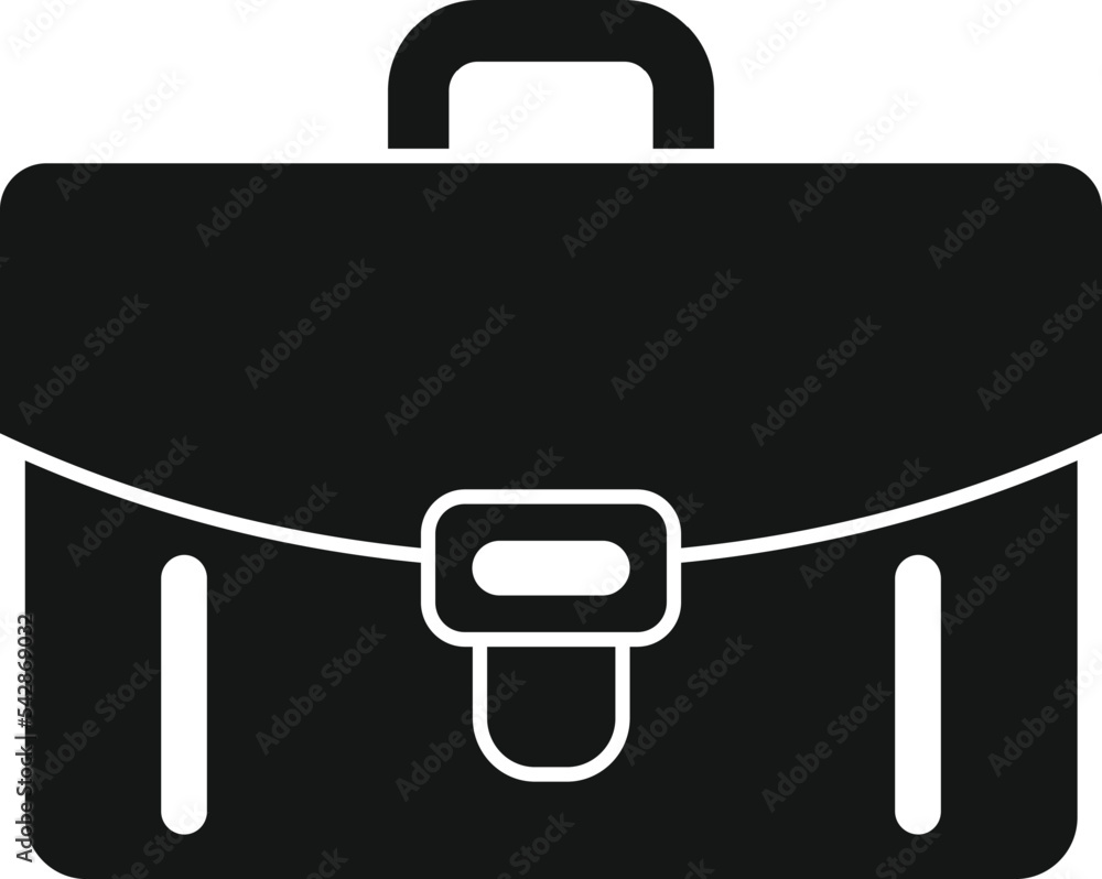Poster briefcase icon simple vector. help support. work online