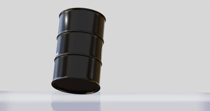 dropping oil barrel in for energy concept