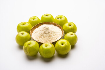 Amla powder or Indian gooseberry powder ayurvedic alternative medicine