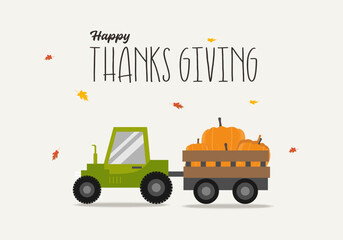 Happy thanks giving day background celebrated on November 24.