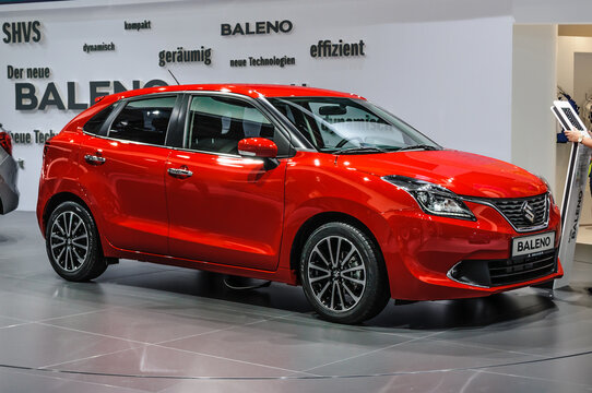 FRANKFURT - SEPT 2015: Suzuki Baleno presented at IAA Internatio