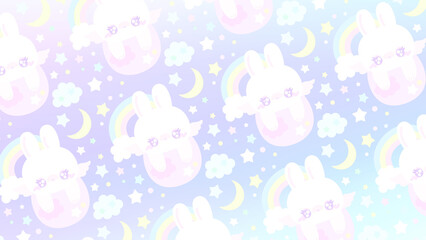 Obraz premium 🎶Fancy easter bunny wallpaper🎶