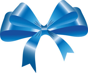 blue festive wrapping bow
