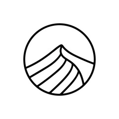 Outdoor Logo Design Template. Beach Sea Icon Vector.