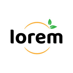 Fototapeta premium Logo design of organic fresh fruit