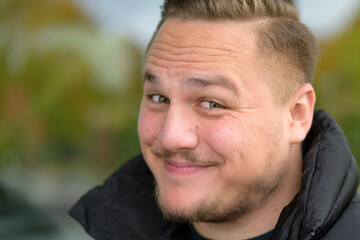 Close up portrait of a young man