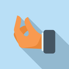 Take finger icon flat vector. Arm pose. Grip human