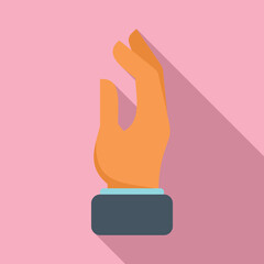 Take hand icon flat vector. Arm pose. Touch signal