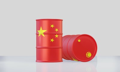 Obraz premium oil barrel in flag