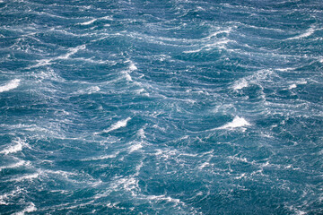 Fototapeta na wymiar View to the strong stormy sea during strong wind, nature concept