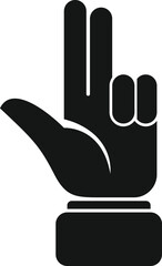 Measurement icon simple vector. Fist open. Finger hold